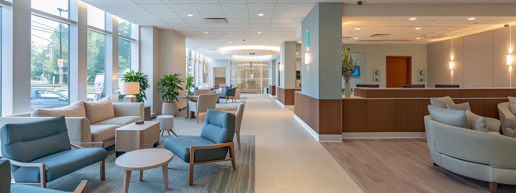 a bright and welcoming addiction treatment center in massachusetts features modern interiors and supportive communal spaces, reflecting a hopeful atmosphere for recovery and healing. a bright and welcoming addiction treatment center in massachusetts features modern interiors and supportive communal spaces, reflecting a hopeful atmosphere for recovery and healing.